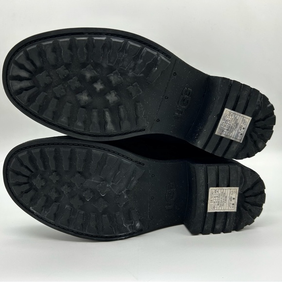 UGG Women’s Gradin Black Suede Combat Lace Up Boots Size 7 - Picture 12 of 12